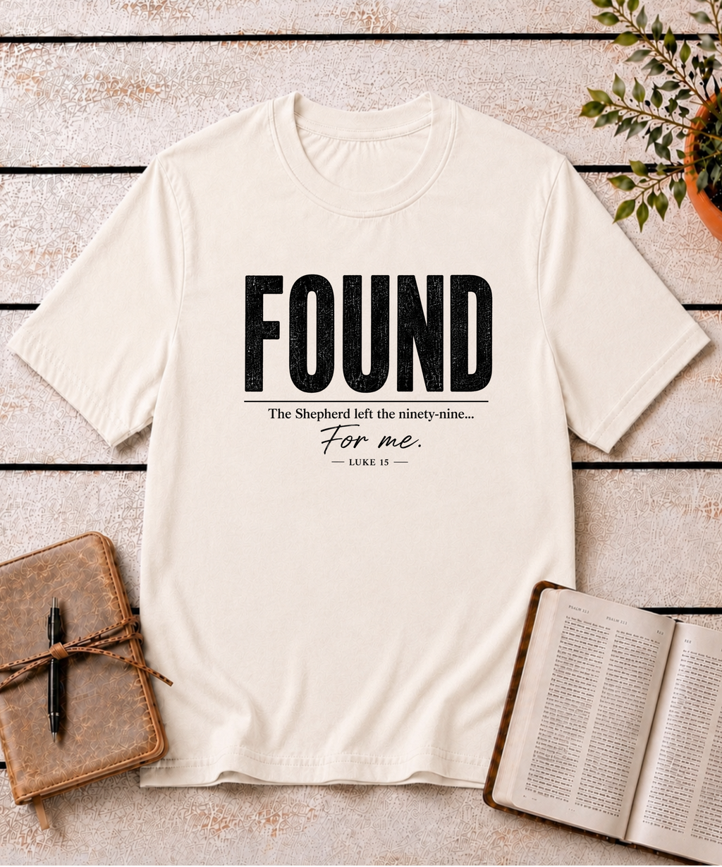 Found T-Shirt (Black Text)