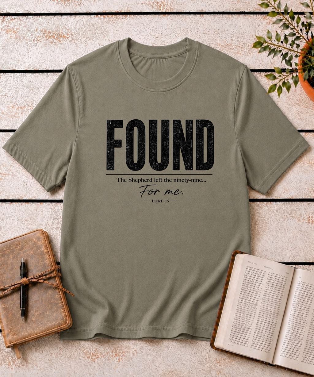 Found T-Shirt (Black Text)