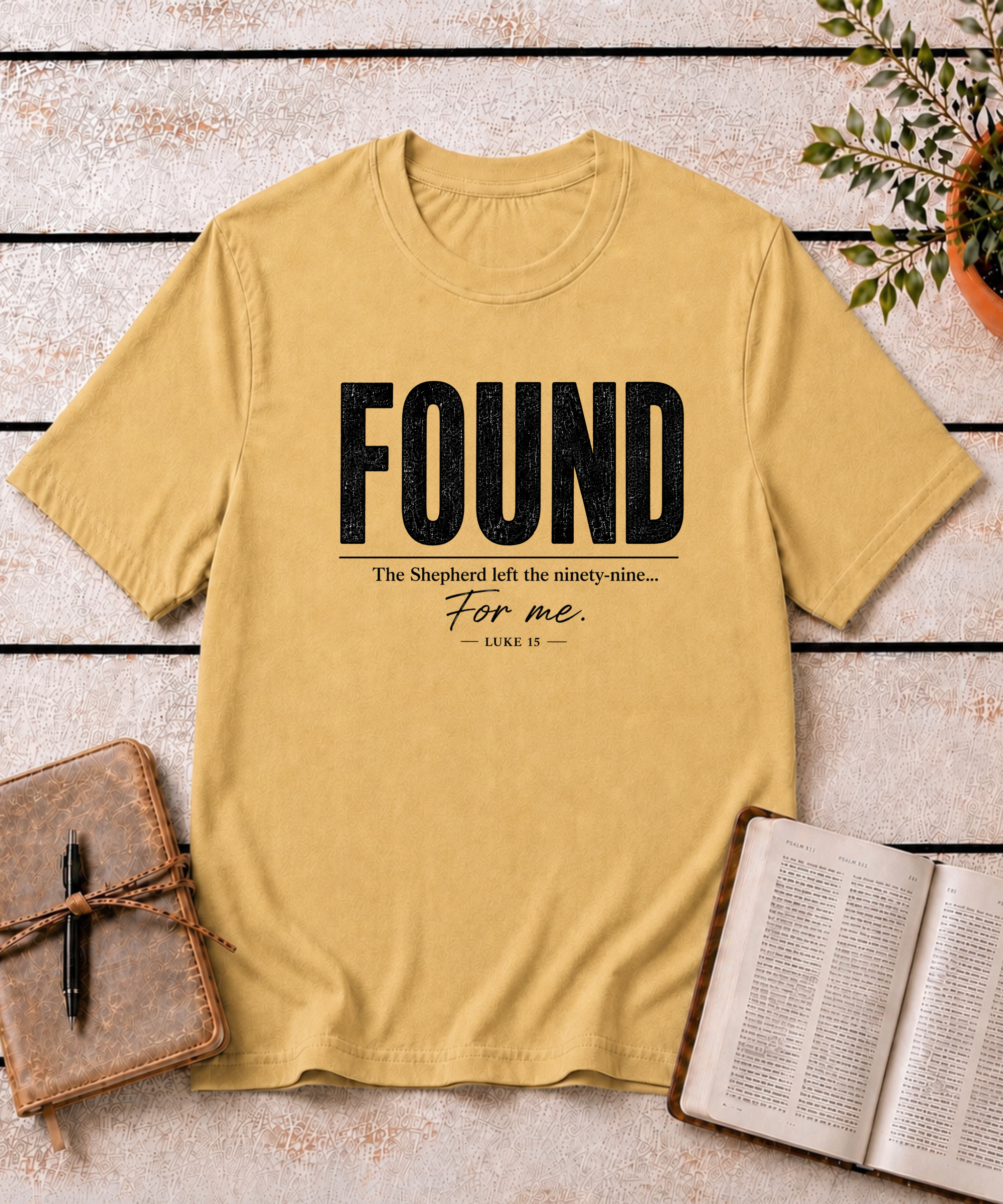 Found T-Shirt (Black Text)