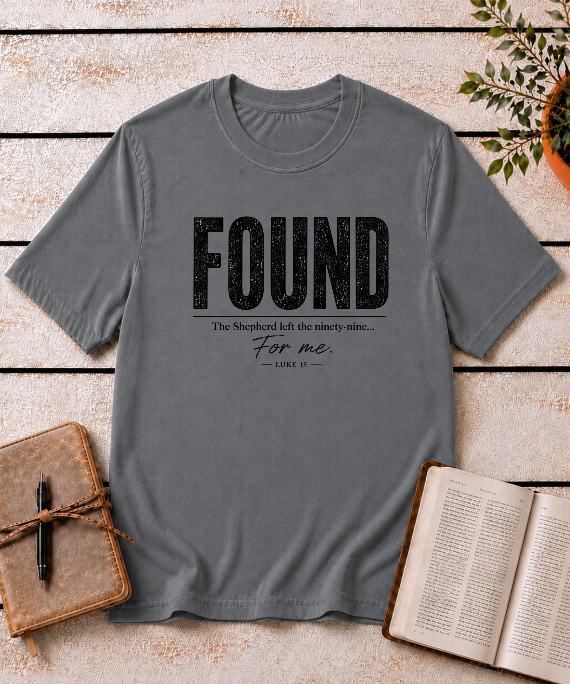 Found T-Shirt (Black Text)